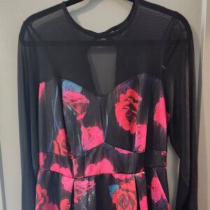 Black Floral Party/Formal Dress